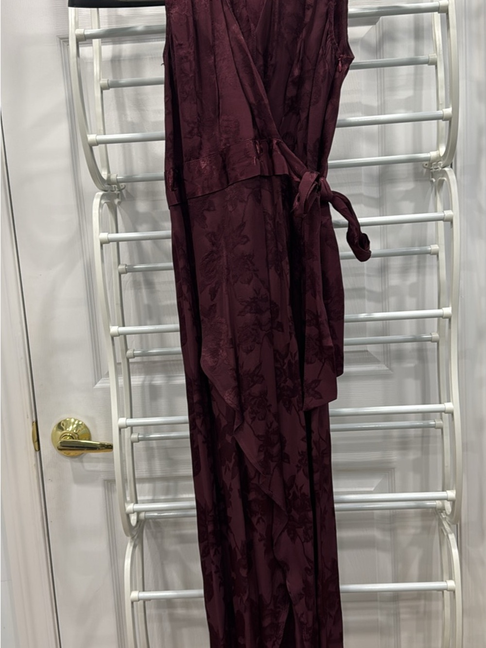 Sleeveless Wrap dress in Deep Wine